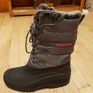 Knixmax Women's Winter Boots - Never Worn - Grey - US Size 8